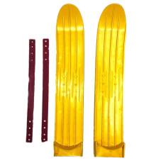 Мини-лыжи большие с ремнями Р-1 (жёлтый)