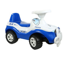ОР105 Каталка машинка Джипик POLICE с клаксоном бело-синяя