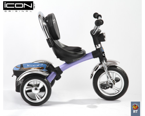 3-х колесный велосипед Lexus trike original ICON 4 колеса EVA+маленькое сиденье, цвет silver-blue puma