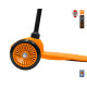 Самокат Y-SCOO mini A-5 Simple цв. orange с цветными колесами