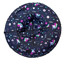 Санки надувные Тюбинг RT Единорог на чёрном, диаметр 118 см