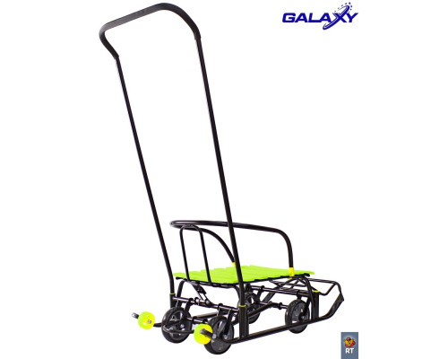 Снегомобиль Snow Galaxy Black Auto лимонные рейки на больших мягких колесах