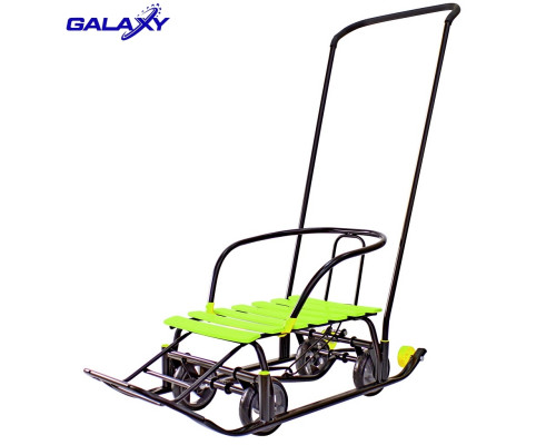 Снегомобиль Snow Galaxy Black Auto лимонные рейки на больших мягких колесах