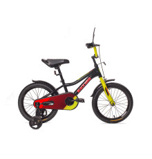 KG1624 2-х колесный велосипед BA Rainer 16, 1s, (чёрно-лимонный)